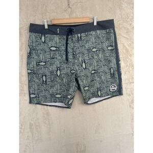 Salt Life Men's 40 Tiki Tuna Board Shorts SLX-QD Bathing Suit No Lining